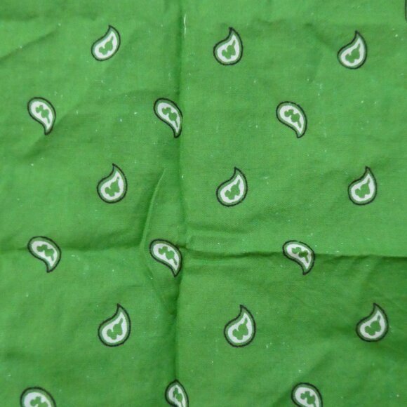 Unbranded | OS One Size | Green Paisley Square Bandana / Scarf - Picture 16 of 16